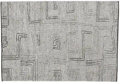 8' X 10' Gray Hand Knotted Rug