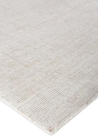 8' X 10' White/Beige Handmade Rug