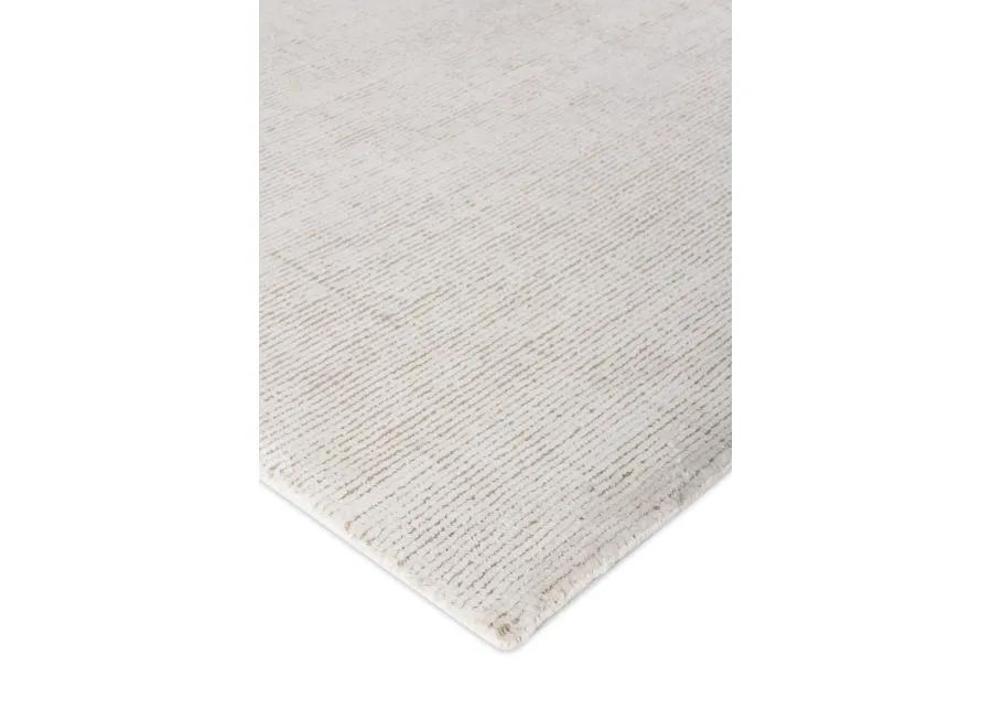 8' X 10' White/Beige Handmade Rug