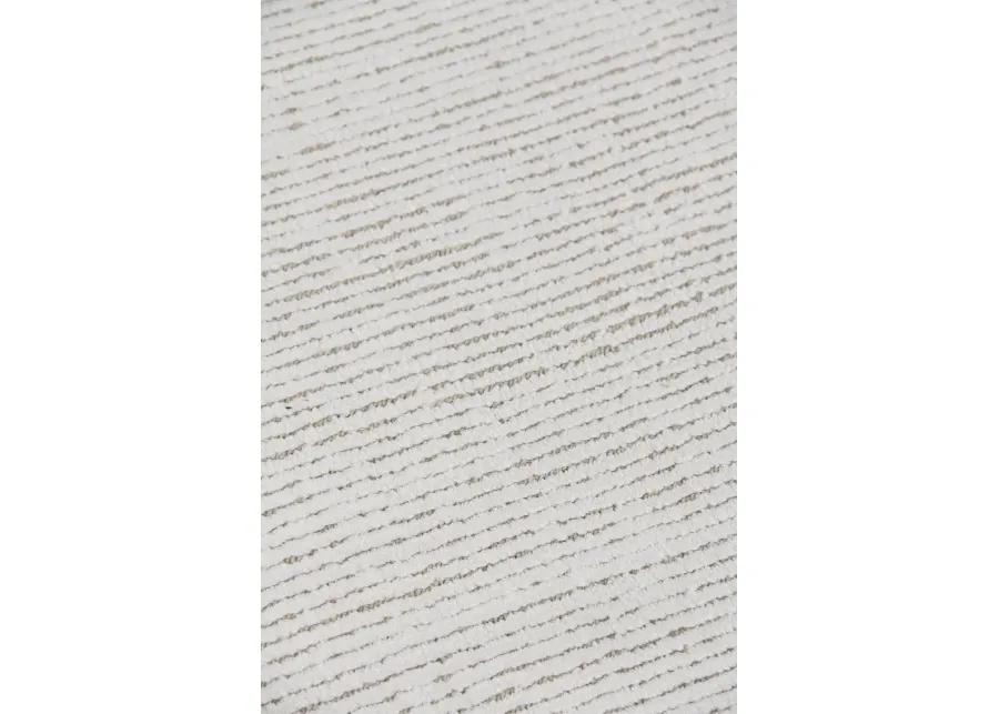 8' X 10' White/Beige Handmade Rug