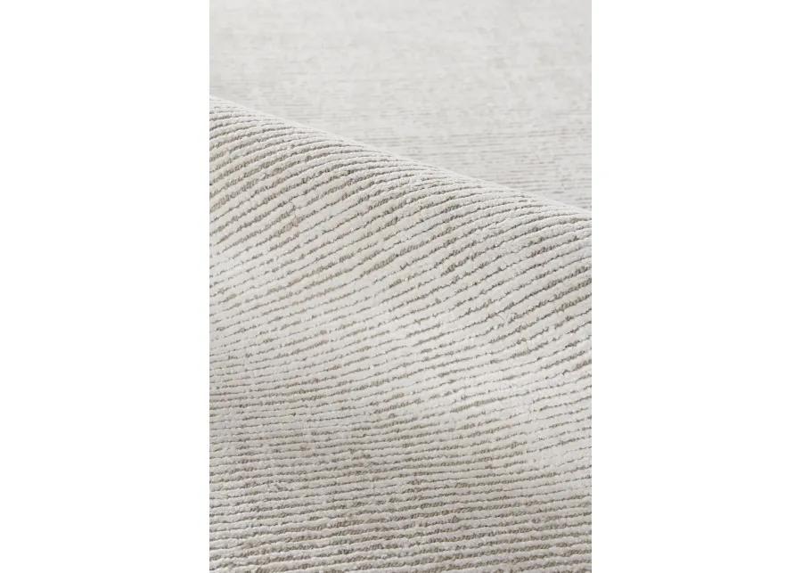 8' X 10' White/Beige Handmade Rug