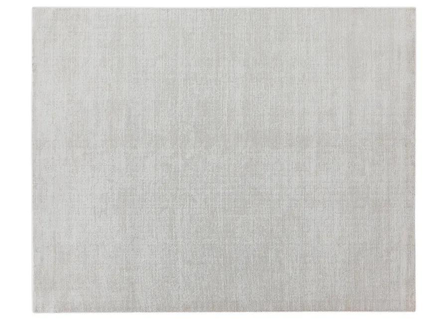 8' X 10' White/Beige Handmade Rug