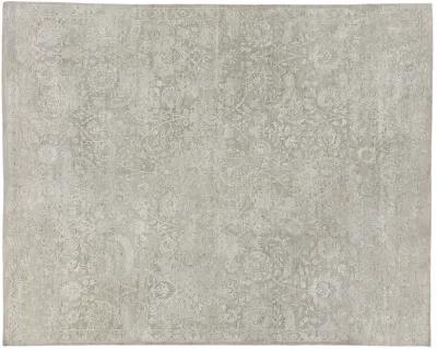 8' X 10' Ivory Hand Knotted Rug