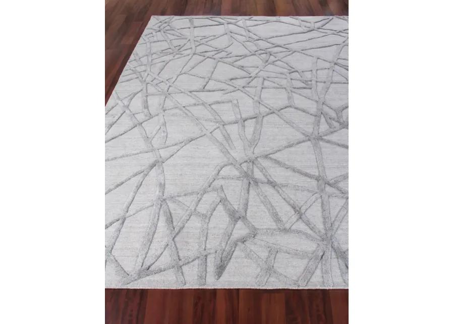 8' X 10' Gray/Silver Handmade Rug