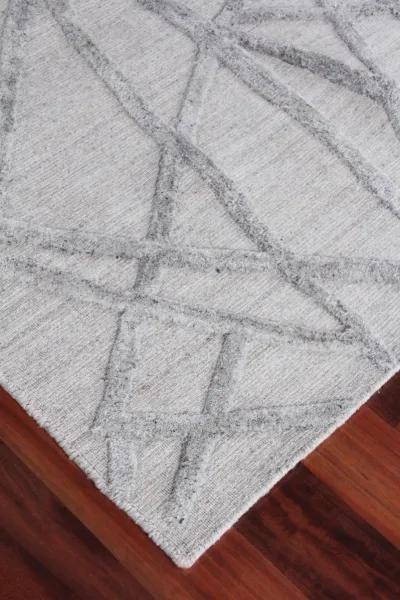 8' X 10' Gray/Silver Handmade Rug