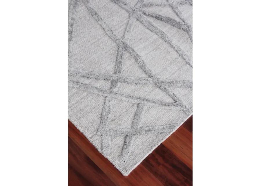 8' X 10' Gray/Silver Handmade Rug