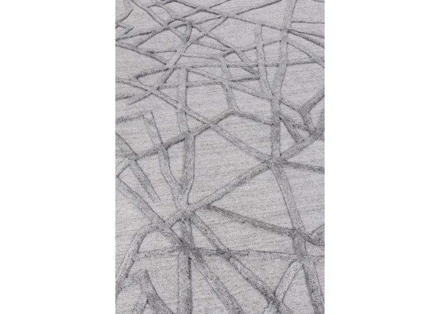 8' X 10' Gray/Silver Handmade Rug