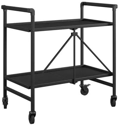 Outdoor Folding Serving Cart with 2 Shelves