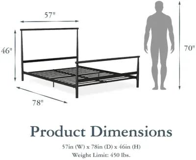 Calixa Modern Metal Bed with Multiple Height Adjustment Options