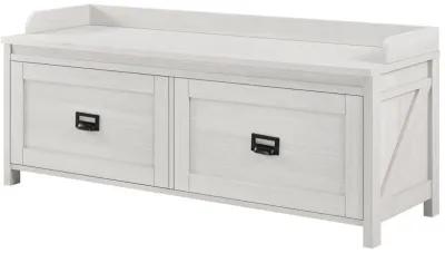 Farmington Rustic Farmhouse Entryway Storage Bench with Drawers