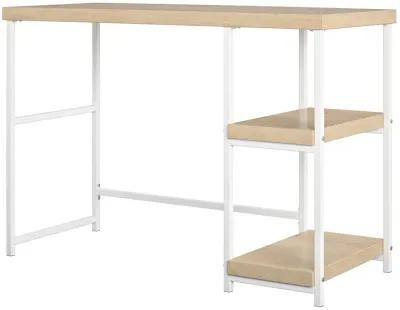 Kimberly Kids Desk with Reversible Shelves and Large Work Surface