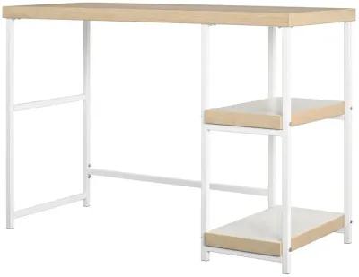 Kimberly Kids Desk with Reversible Shelves and Large Work Surface