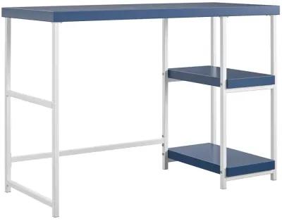 Kimberly Kids Desk with Reversible Shelves and Large Work Surface