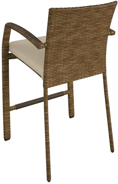 3 Piece High Top Bistro Wicker Patio Table and Chairs Set