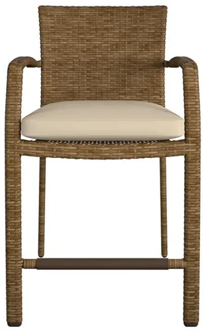 3 Piece High Top Bistro Wicker Patio Table and Chairs Set