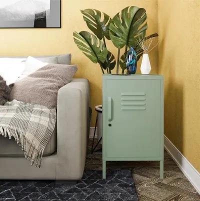 Shadwick 1 Door Metal Locker Style Livingroom End Table