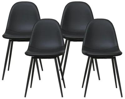 Brandon Upholstered Mid Century Modern Kitchen Dining Chairs, Set of 4