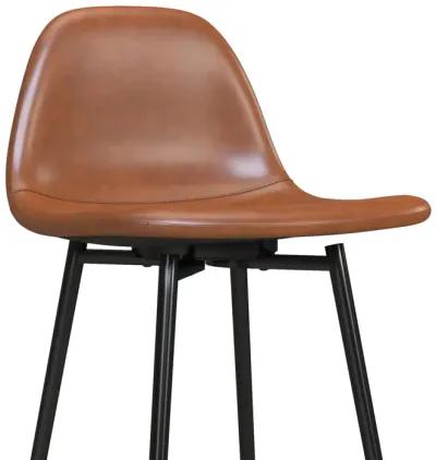 Brandon Upholstered Mid Century Modern Kitchen Bar Stool with Metal Legs