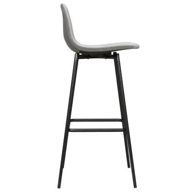 Brandon Upholstered Mid Century Modern Kitchen Bar Stool with Metal Legs