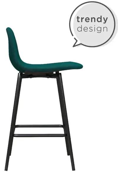 Brandon Upholstered Mid Century Modern Counter Height Bar Stool