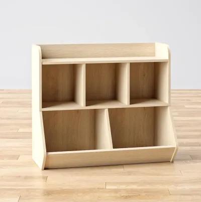 Jocelyn Storage Bookcase and Toy Box with 5 Open Compartments