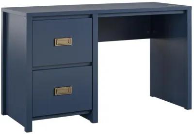 Monarch Hill Haven Single Pedestal Desk with Gold Drawer Pulls