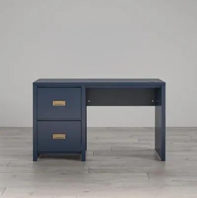 Monarch Hill Haven Single Pedestal Desk with Gold Drawer Pulls