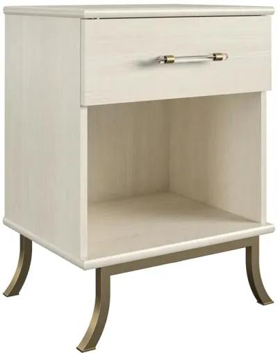 Monarch Hill Clementine White Nightstand with 1 Drawer