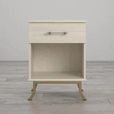 Monarch Hill Clementine White Nightstand with 1 Drawer