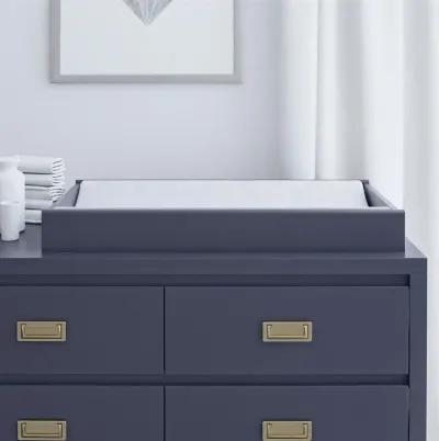 Monarch Hill Haven Navy Changing Table Topper for Dresser