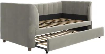 Valentina Upholstered Daybed with Trundle and Vertical Stitching