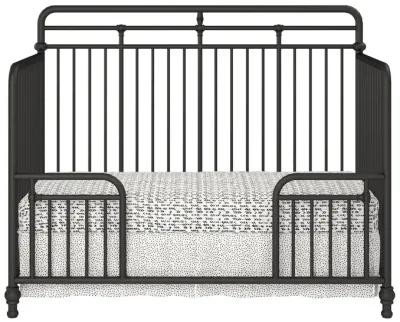 Monarch Hill Hawken 3 in 1 Convertible Metal Crib Adjusts to 3 Heights