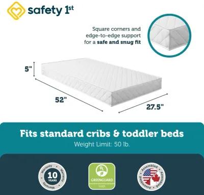 Little Dreamer Dual Sided 2-in-1 Baby Crib & Toddler Bed Mattress