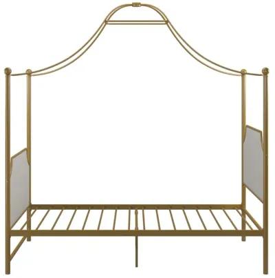 Monarch Hill Clementine Canopy Bed with Linen Headboard and Footboard