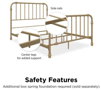 Monarch Hill Wren Metal Bed with Curved Scrollwork Design