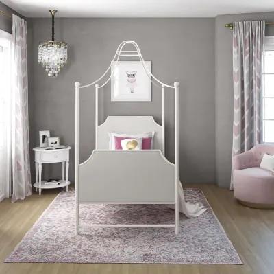 Monarch Hill Clementine Canopy Bed with Linen Headboard and Footboard