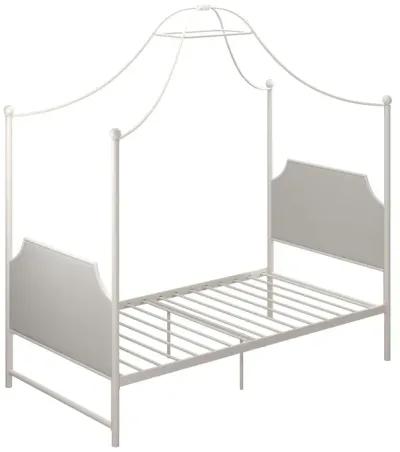 Monarch Hill Clementine Canopy Bed with Linen Headboard and Footboard