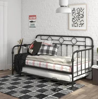 Willow Vintage Industrial Metal Daybed and Trundle Set