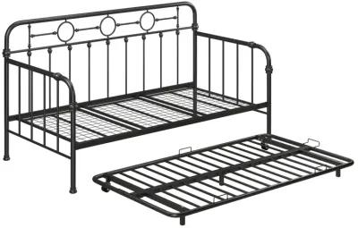 Willow Vintage Industrial Metal Daybed and Trundle Set