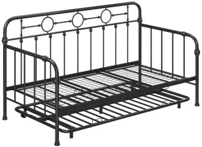 Willow Vintage Industrial Metal Daybed and Trundle Set