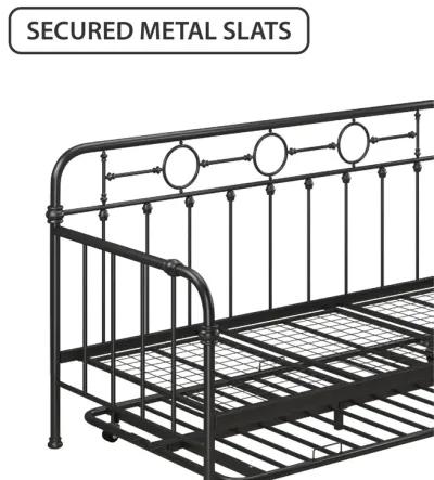 Willow Vintage Industrial Metal Daybed and Trundle Set