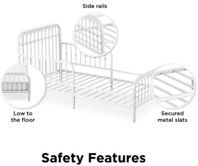 Monarch Hill Ivy Metal Toddler Bed with Classic Wrought-Iron Look