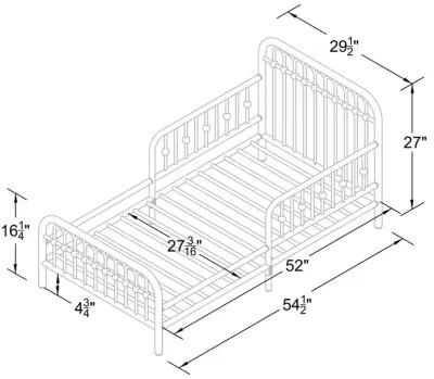 Monarch Hill Ivy Metal Toddler Bed with Classic Wrought-Iron Look