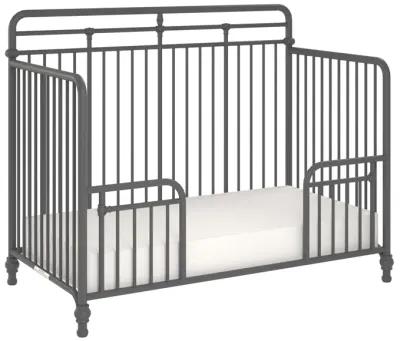 Monarch Hill Hawken 3 in 1 Convertible Metal Crib Adjusts to 3 Heights