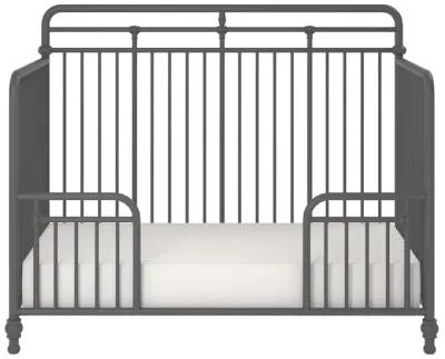 Monarch Hill Hawken 3 in 1 Convertible Metal Crib Adjusts to 3 Heights