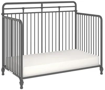 Monarch Hill Hawken 3 in 1 Convertible Metal Crib Adjusts to 3 Heights