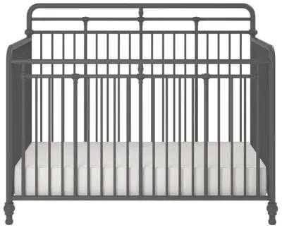 Monarch Hill Hawken 3 in 1 Convertible Metal Crib Adjusts to 3 Heights