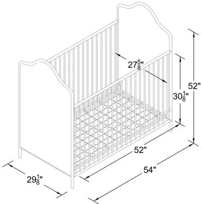 Piper Convertible Metal Crib with Upholstered Side Panels