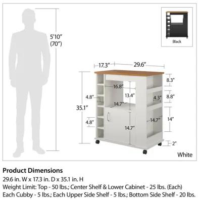 Williams Mobile Kitchen Cart with Wine Bottle Storage