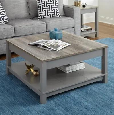 Carver Coffee Table with Bottom Magazine Storage Shelf